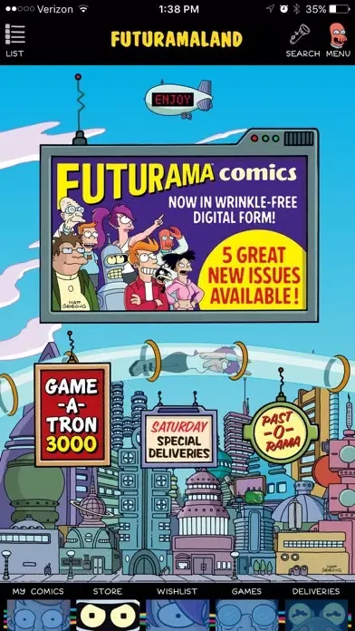 Tangkapan skrin Futuramaland