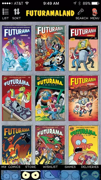 Tangkapan skrin Futuramaland