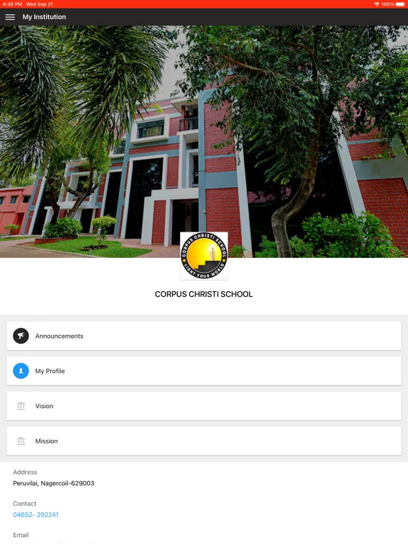 Corpus Christi School iPad  स्क्रीनशॉट