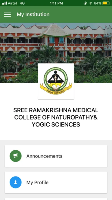 Tangkapan skrin SRK Naturopathy college