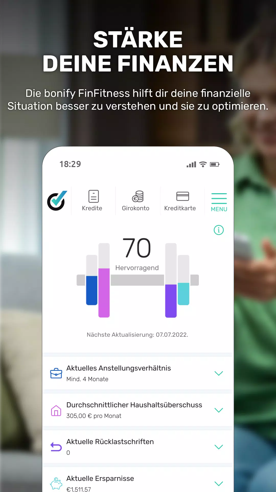 bonify Bonitätsmanager Screenshots