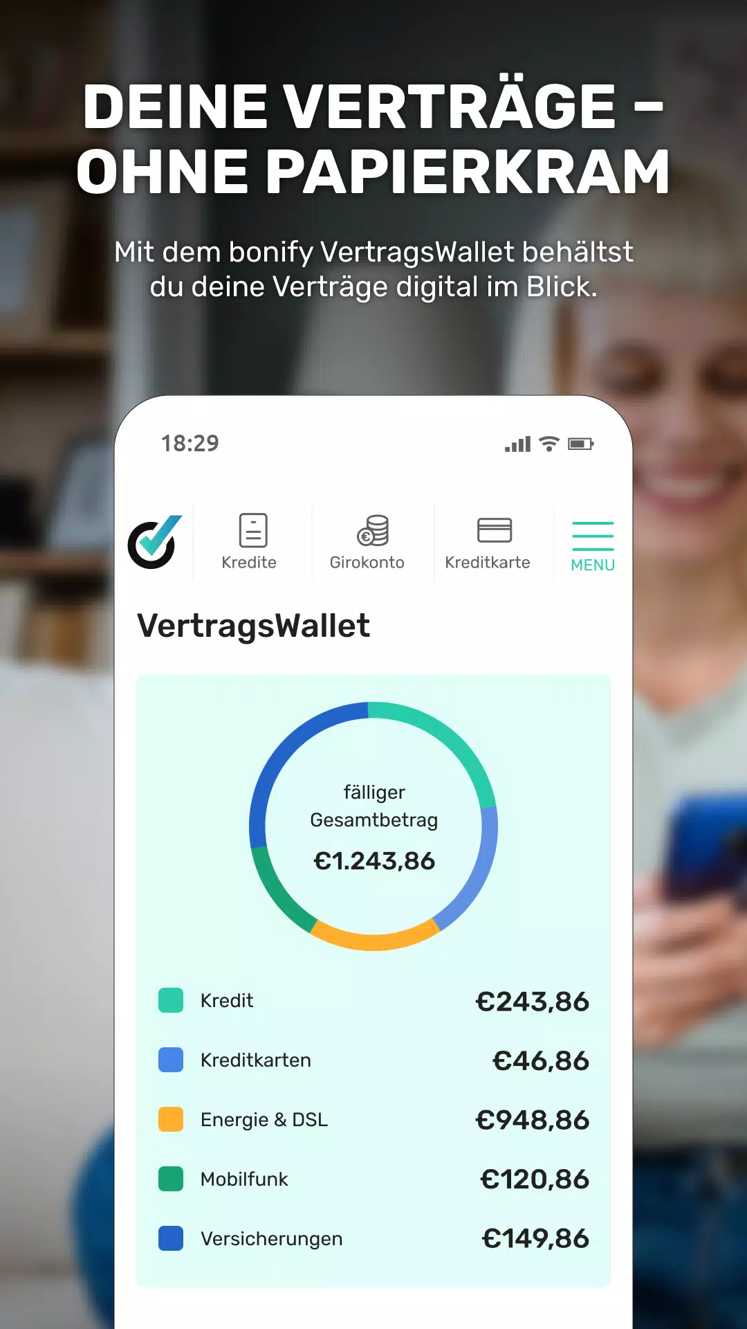 bonify Bonitätsmanager Screenshots