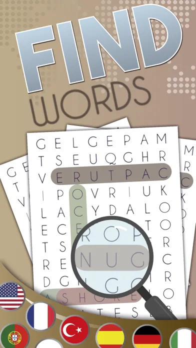 Capturas de tela do Word Search – Find for hidden words
