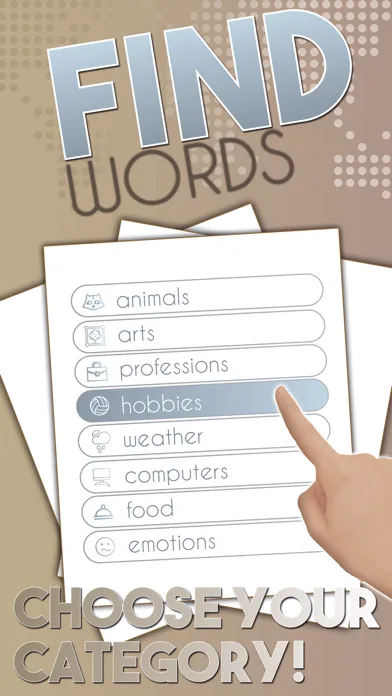 Capturas de tela do Word Search – Find for hidden words