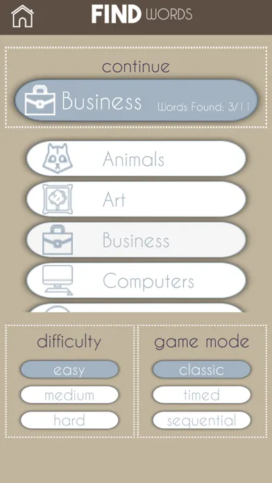 Capturas de tela do Word Search – Find for hidden words