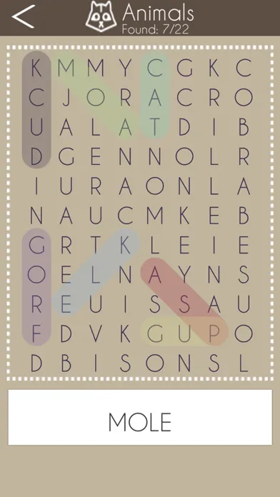 Capturas de tela do Word Search – Find for hidden words