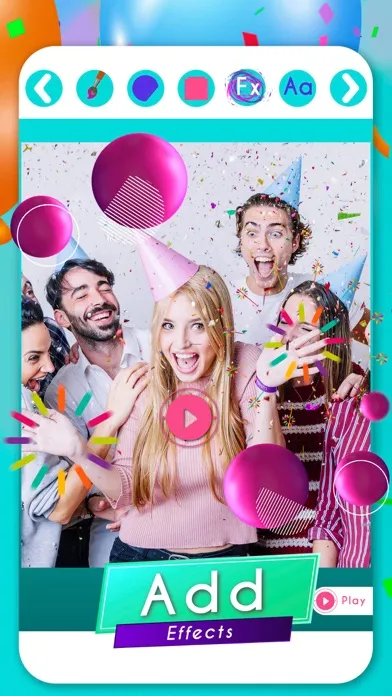 Tangkapan skrin Happy Birthday Video Editor