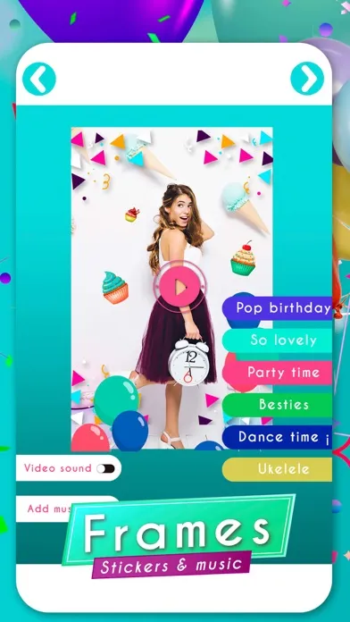 Tangkapan skrin Happy Birthday Video Editor