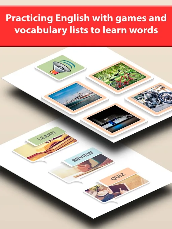 Learn and practice English vocabulary list & cards iPad 应用截图