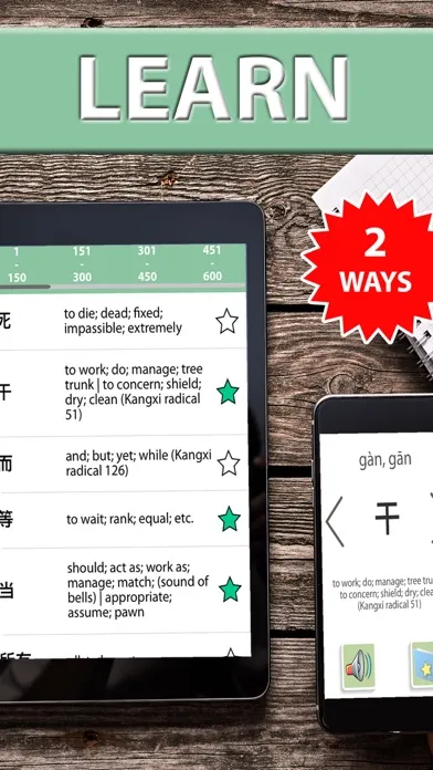HSK 1 – 6 vocabulary Learn Chinese words list & cards review for test - Premium سکرین شاٹس