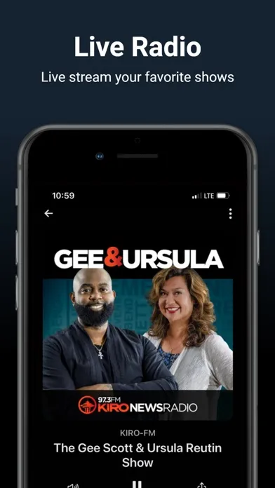 Capturas de pantalla de KIRO Newsradio 97.3 FM