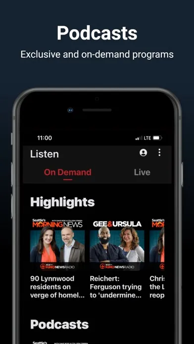 Capturas de pantalla de KIRO Newsradio 97.3 FM