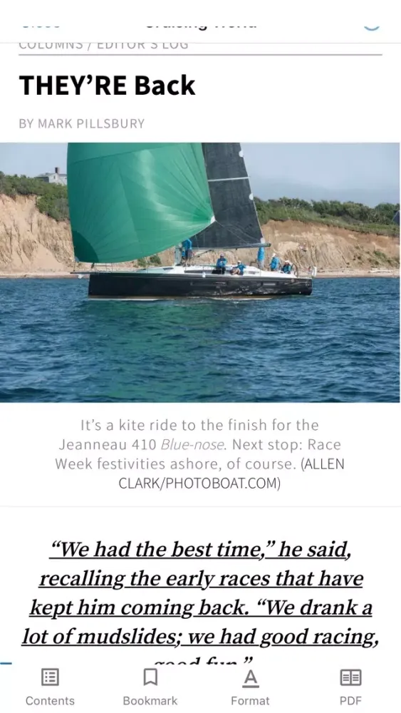 Captures d'écran de Cruising World Mag