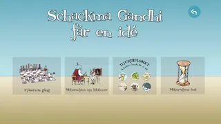 Capturas de tela do Schackma Gandhi får en idé