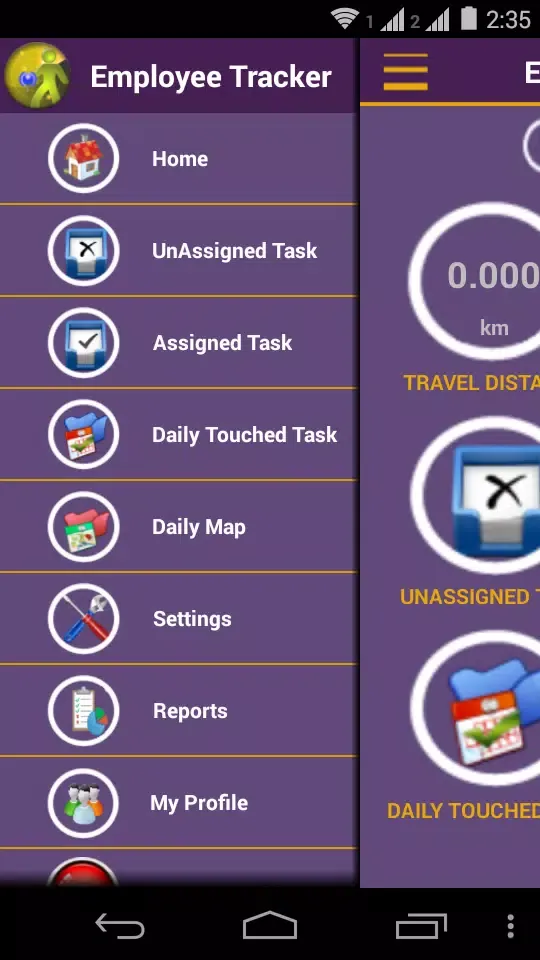 Tangkapan skrin Employee Tracker