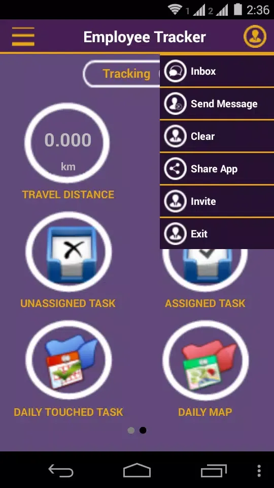 Tangkapan skrin Employee Tracker