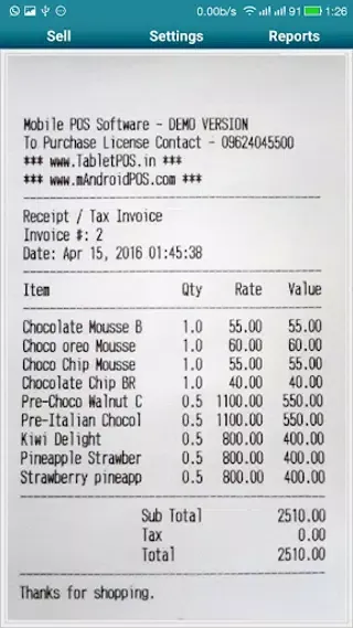 Zrzuty ekranu Fruit & Veg Cloud POS