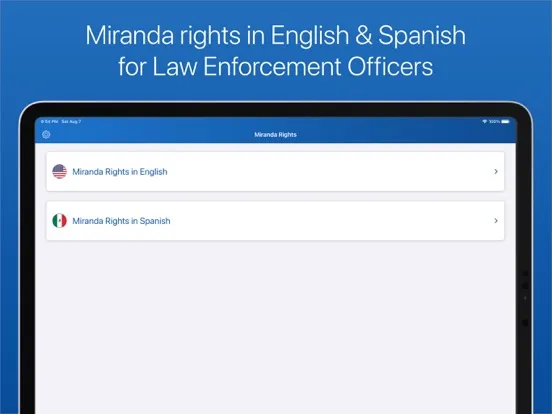 Скриншоты Miranda Rights iPad 