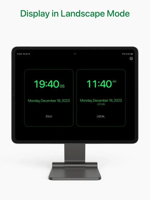 Zulu Time Now - UTC GMT Clock iPad  स्क्रीनशॉट