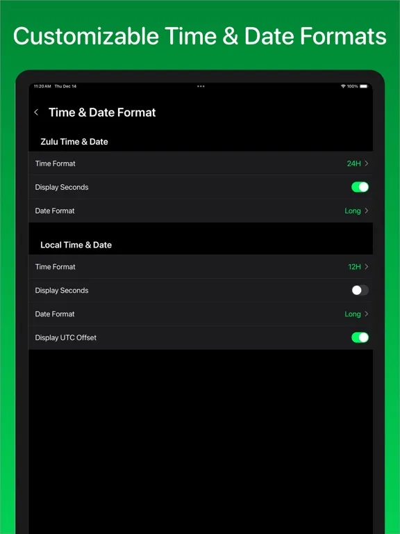 Zulu Time Now - UTC GMT Clock iPad  स्क्रीनशॉट