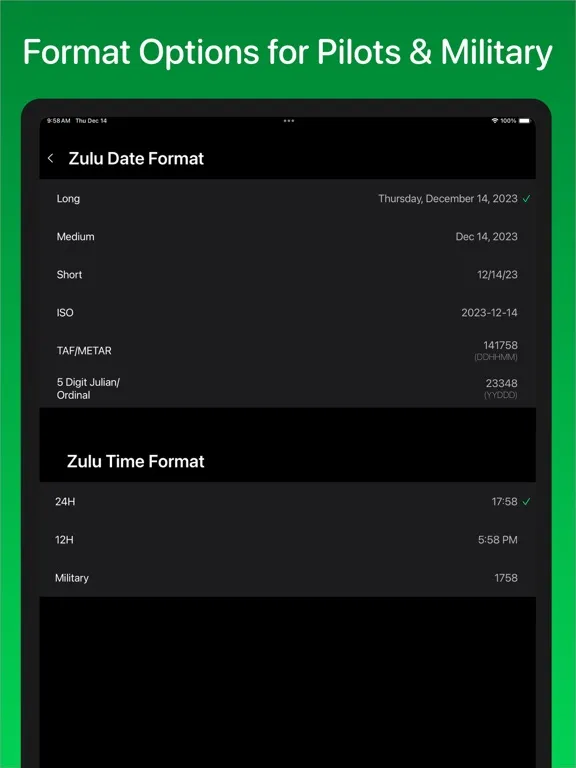 Zulu Time Now - UTC GMT Clock iPad  स्क्रीनशॉट