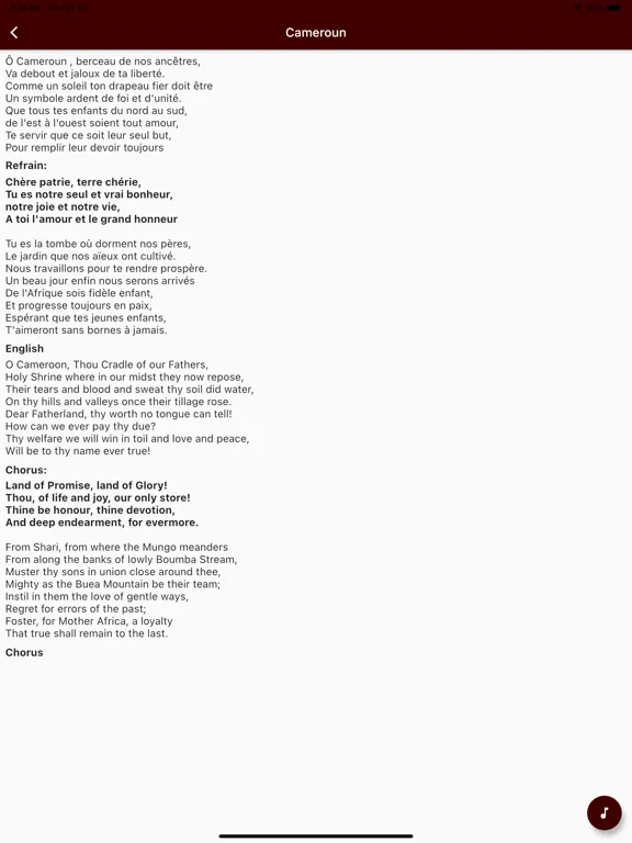 Capturas de pantalla de National anthems countries iPad 