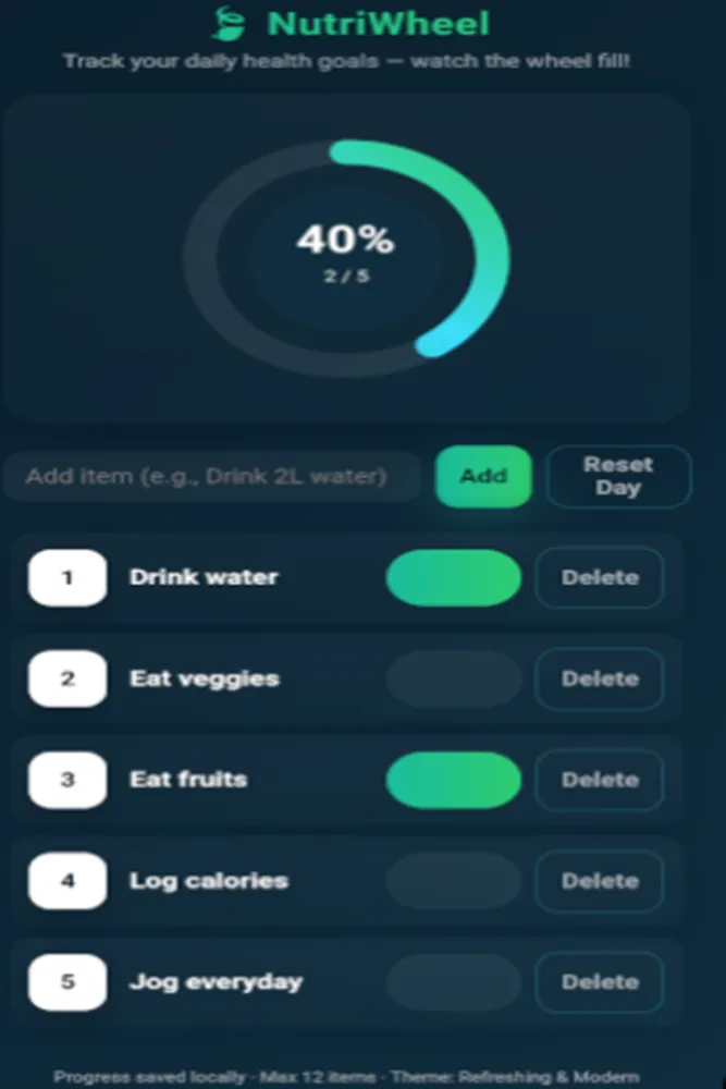 NutriWheel Screenshots