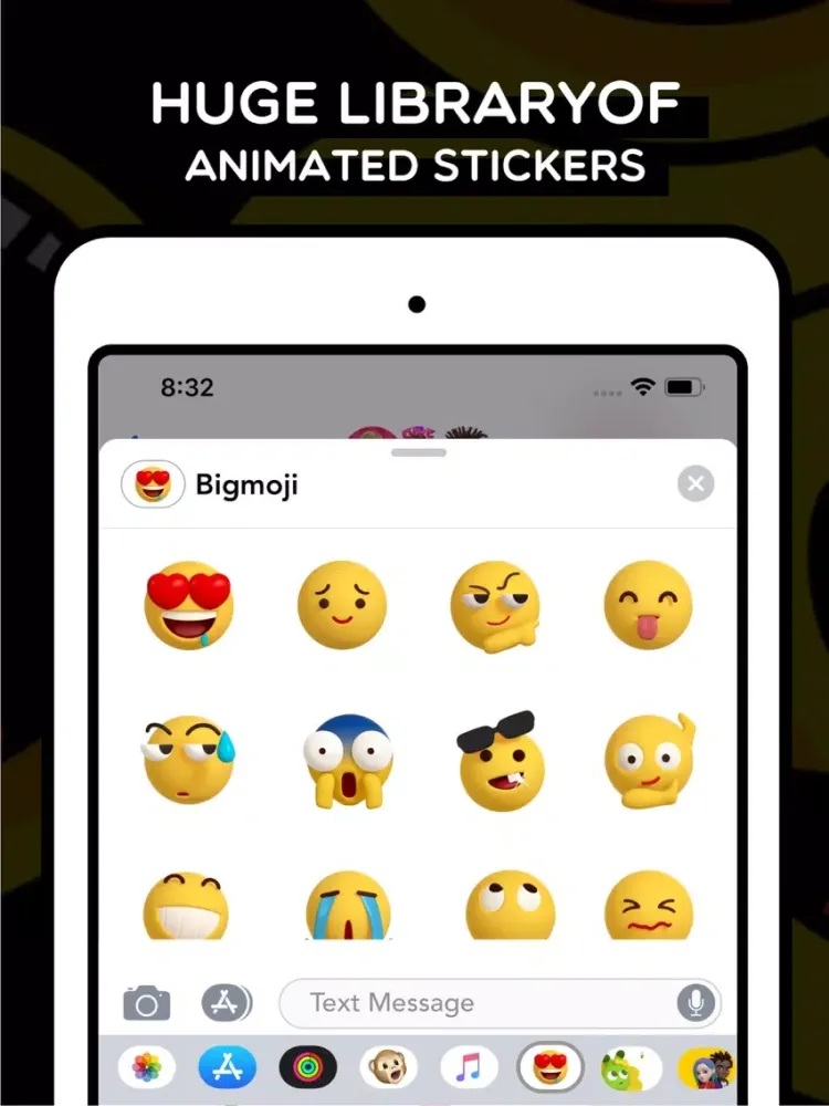 تصاویر Smiley Bigmoji 3D Stickers iPad 