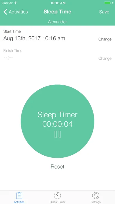 BoobieTime Breast Feeding App スクリーンショット