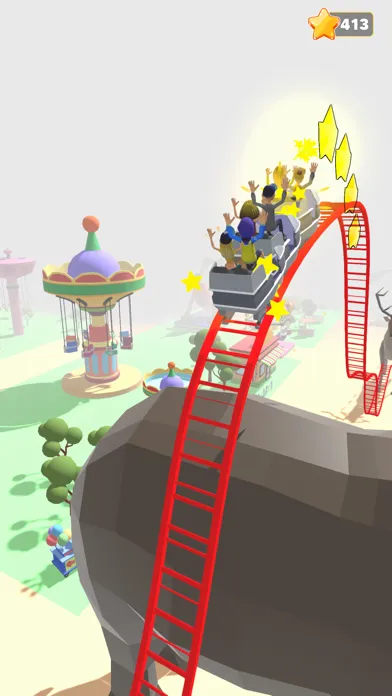 Capturas de tela do Rollercoaster Rider