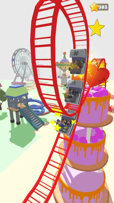 Capturas de tela do Rollercoaster Rider