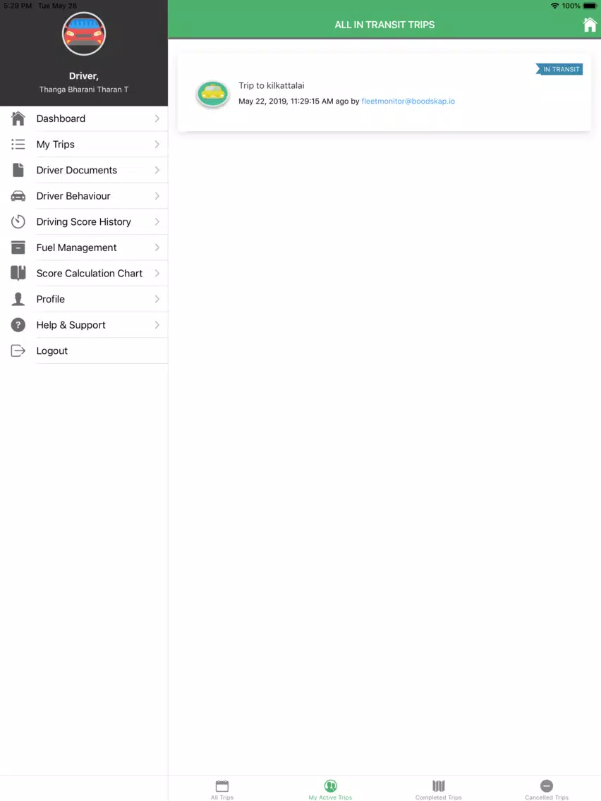 Driver Module iPad  Ekran Görüntüleri