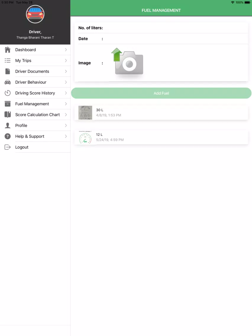 Driver Module iPad  Ekran Görüntüleri