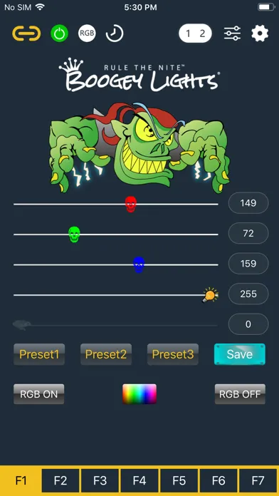 Capturas de tela do Boogey Lights® GEN2 APP
