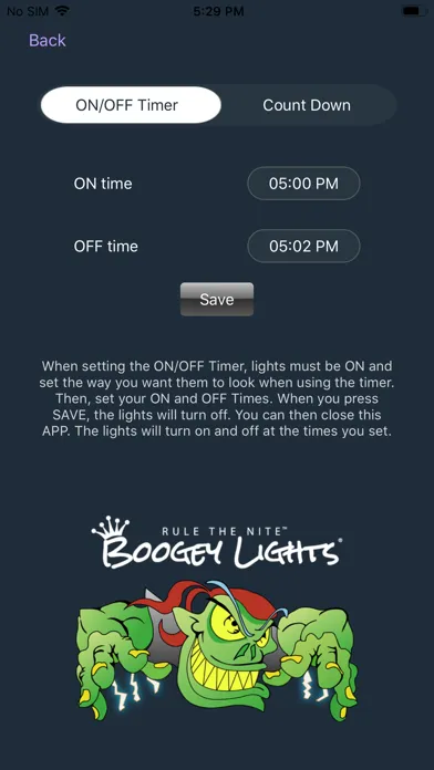 Capturas de tela do Boogey Lights® GEN2 APP