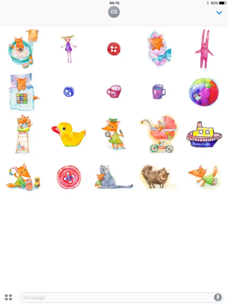 ภาพหน้าจอของ Baby Fox! Stickers iPad 
