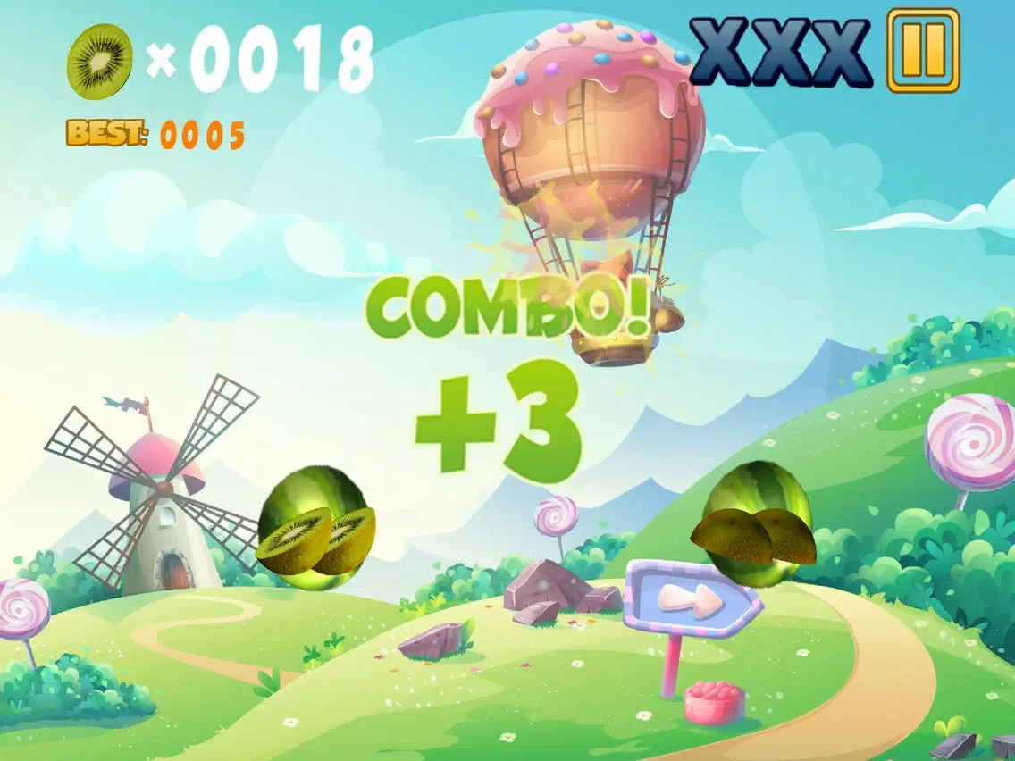 ภาพหน้าจอของ Candy Mill and Fox Fruit Slasher iPad 
