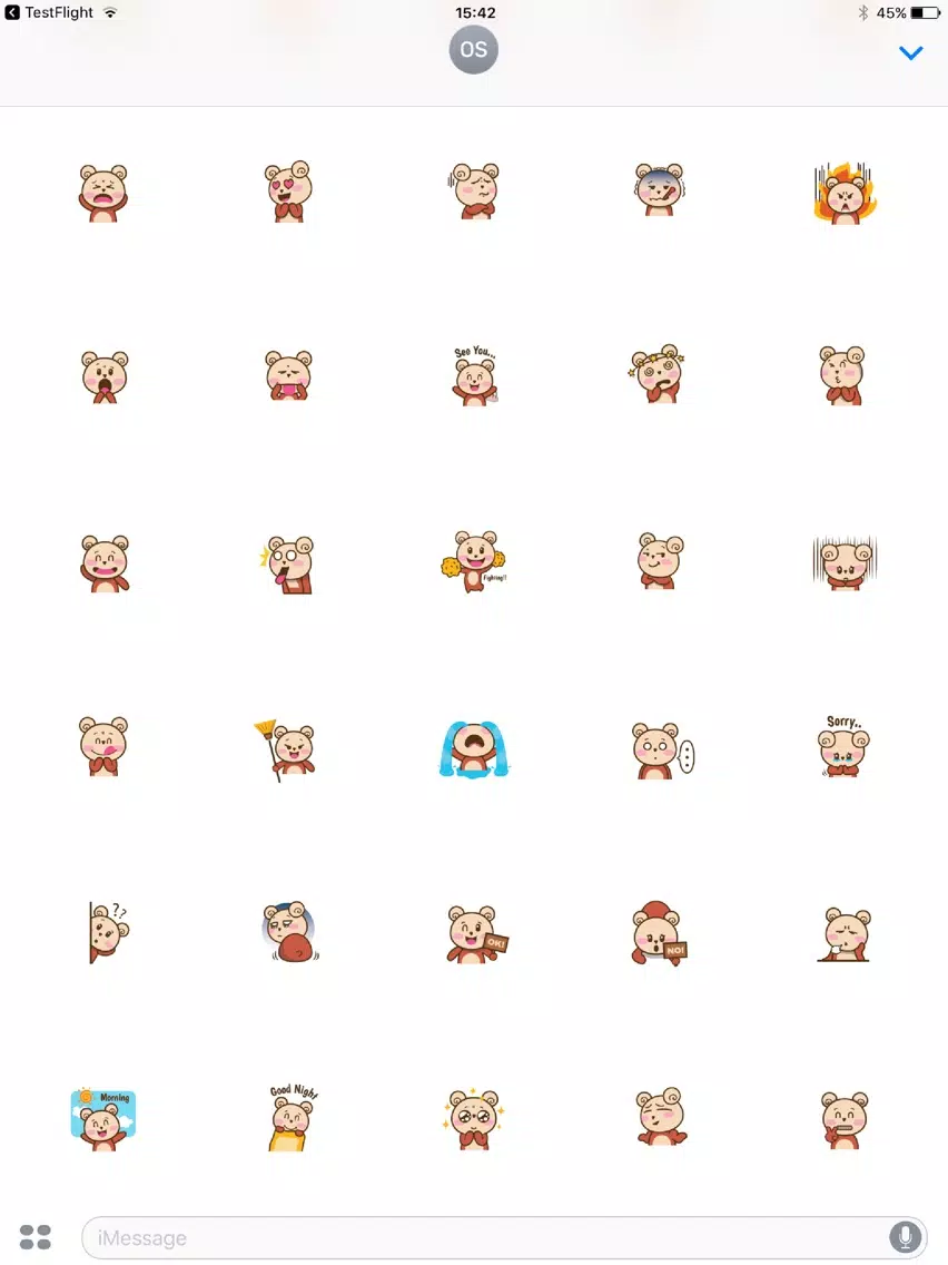 Screenshot di Cute Bear Facial Expressions iPad 