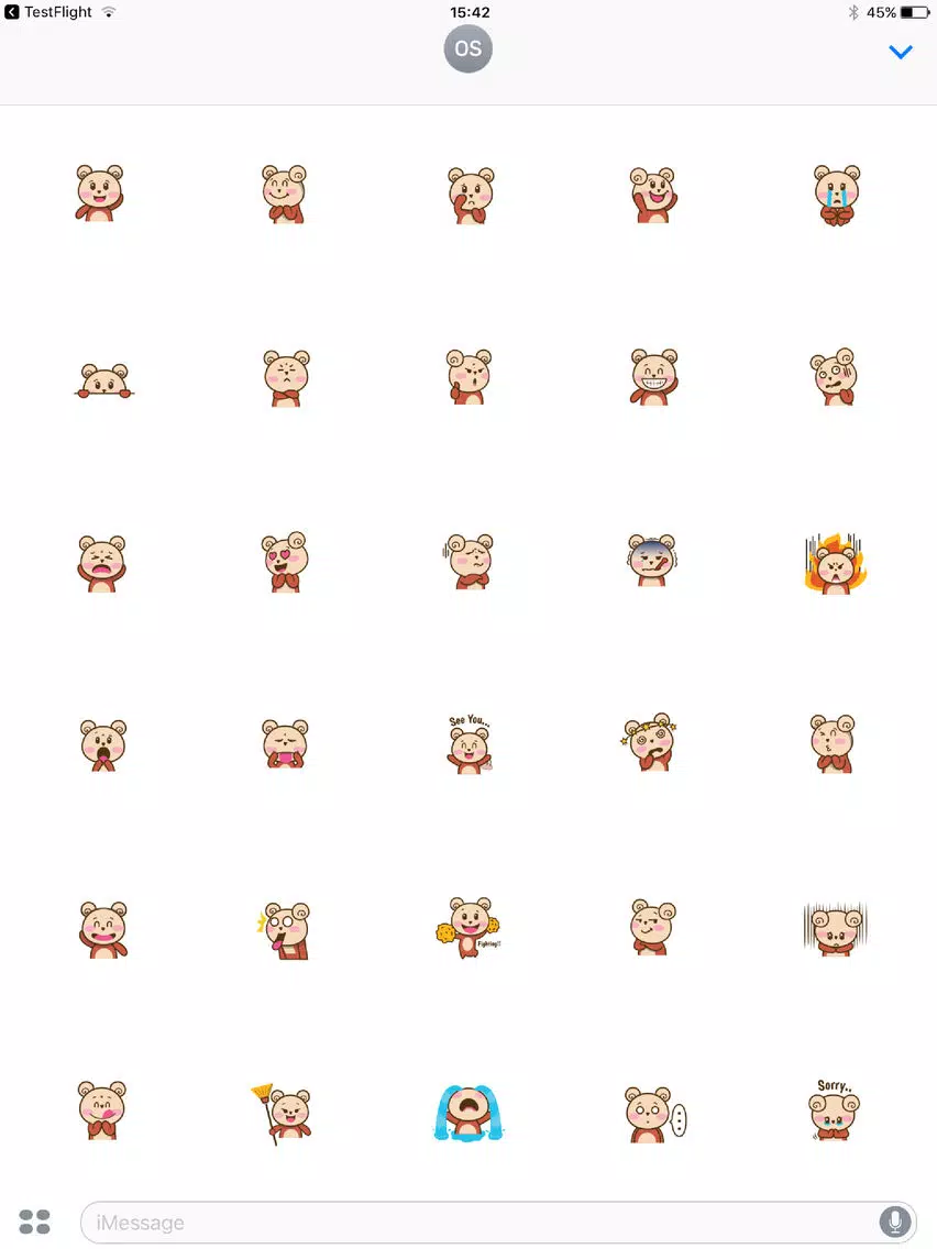 Screenshot di Cute Bear Facial Expressions iPad 