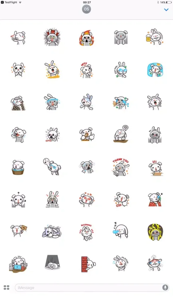 Screenshot di Cute Rabbit Facial Expressions