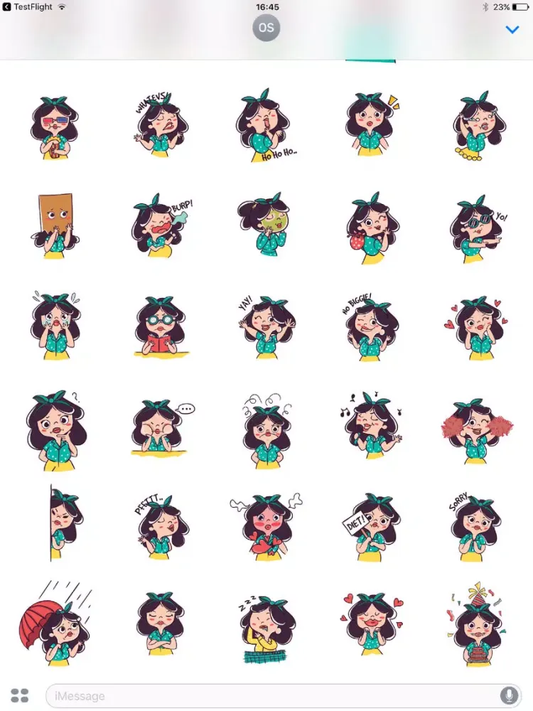 Girl's Facial Expressions iPad 應用截圖