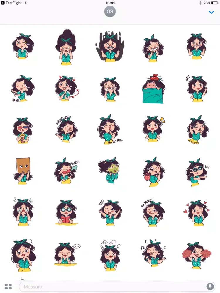 Girl's Facial Expressions iPad 應用截圖