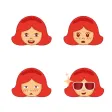 Girl Face Stickers Girl Face Stickers