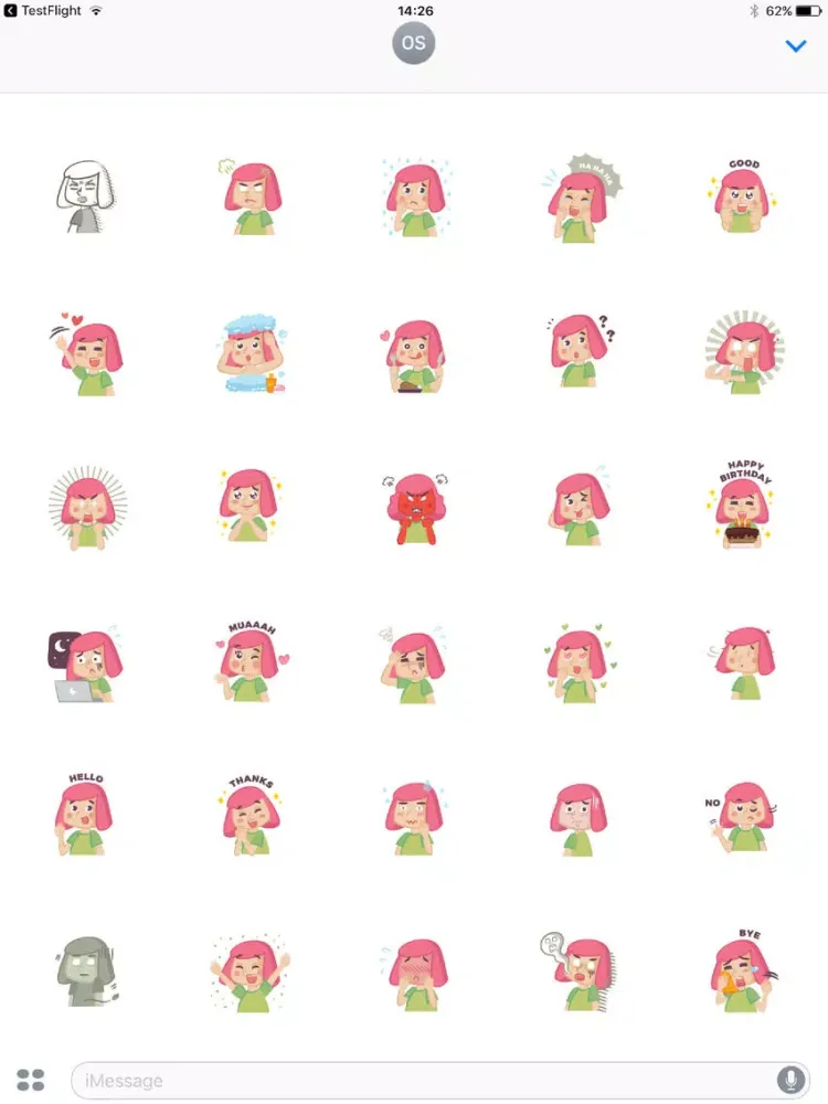 Tangkapan skrin Hi Girl! Emotions iPad 