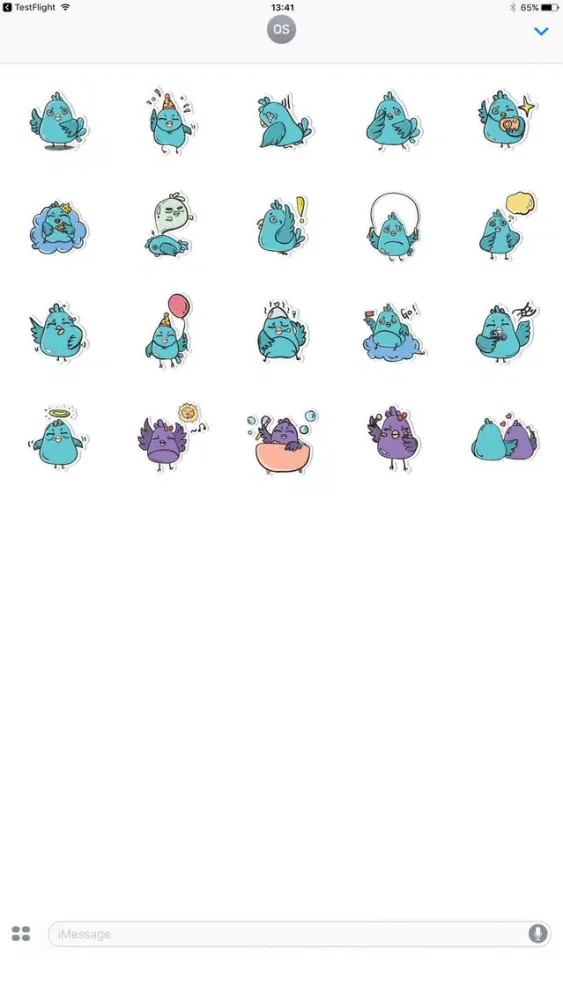 Capturas de tela do Little Bird! Stickers