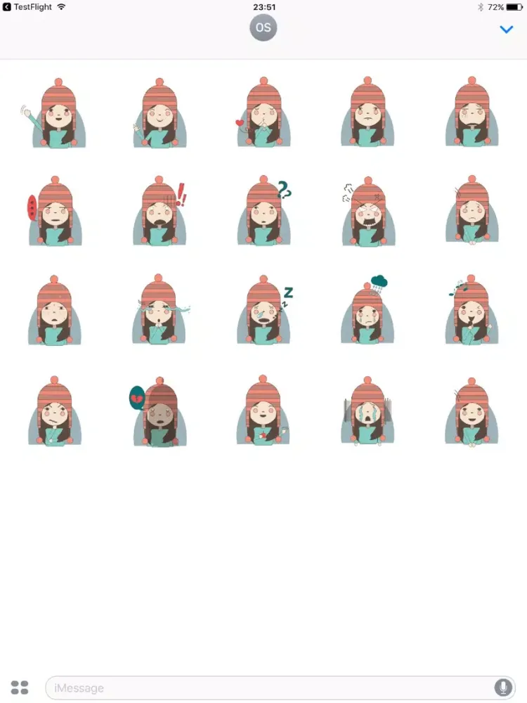 Capturas de pantalla de Little Girl in Snow Cap! - Facial Expressions iPad 