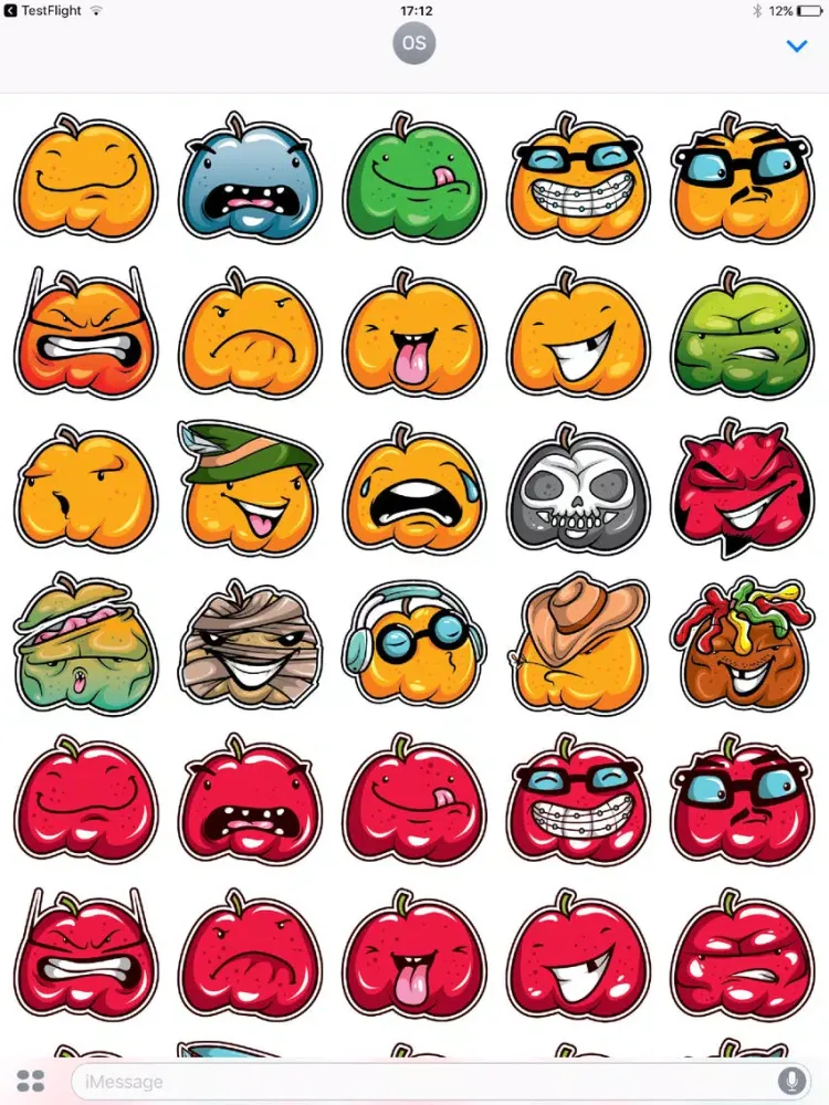 Zrzuty ekranu Orange Stickers Pack iPad 