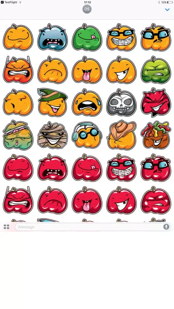 Zrzuty ekranu Orange Stickers Pack