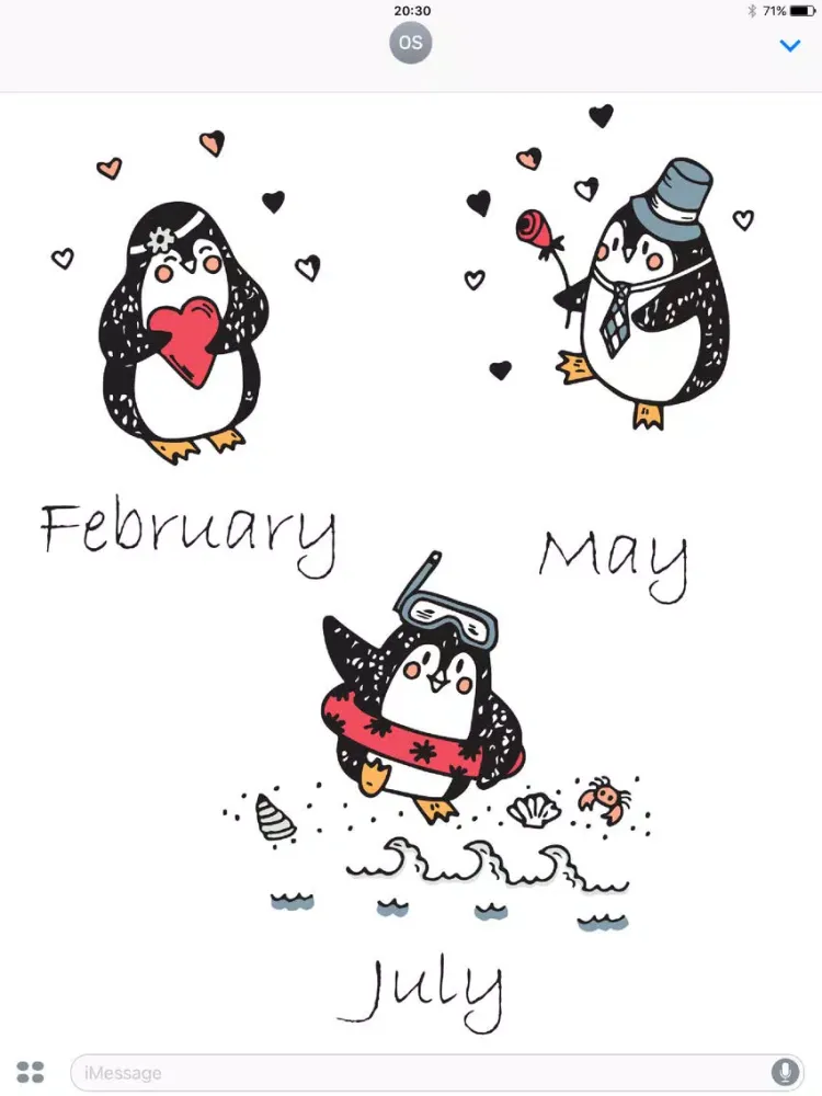 Penguin Seasons! Stickers iPad  Screenshots