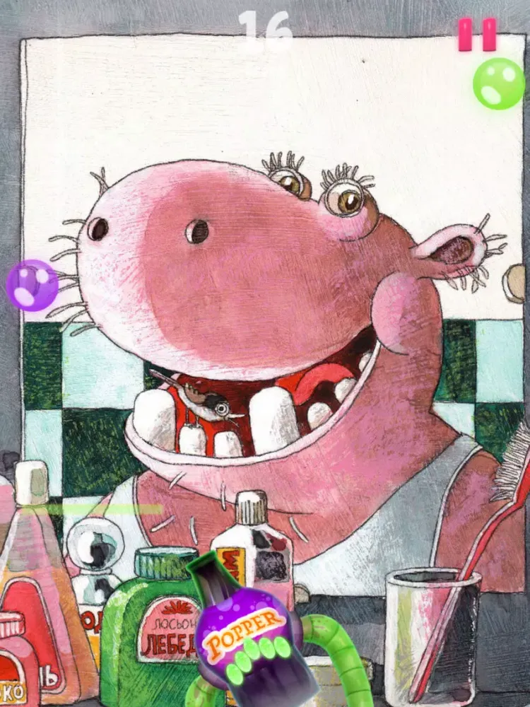 Pink Hippo Bottle Pop iPad  স্ক্রিনশট